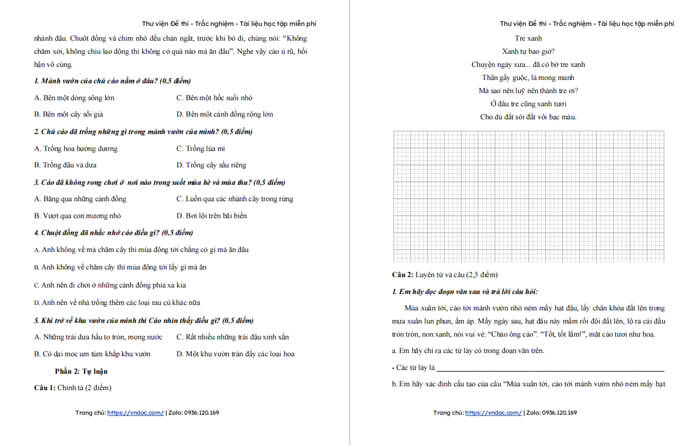 bo 6 de on he lop 4 len lop 5 mon tieng viet co dap an H3*463505