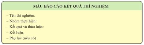 Báo cáo thực hành trang 39 Sinh học 11