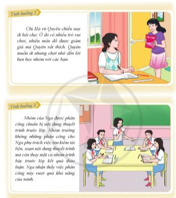 Đóng vai thực hiện kĩ năng từ chối trong các tình huống sau: