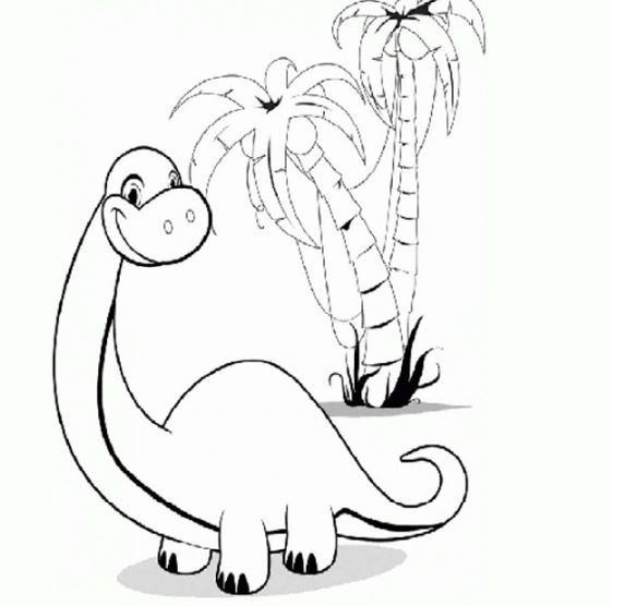 Tranh vẽ tô màu khủng long đẹp