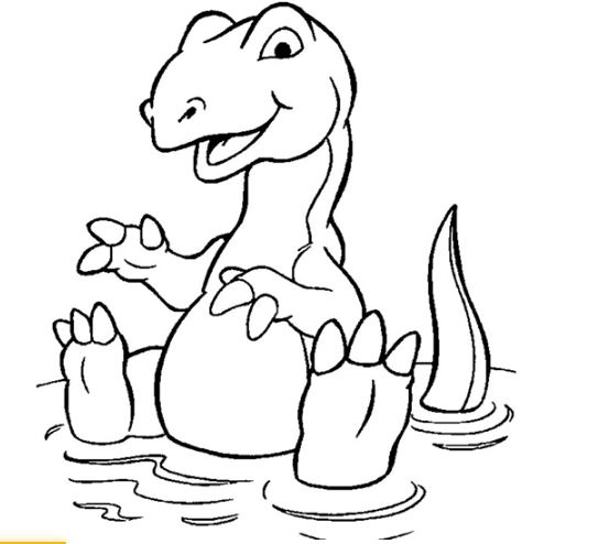 Tranh vẽ tô màu khủng long đẹp