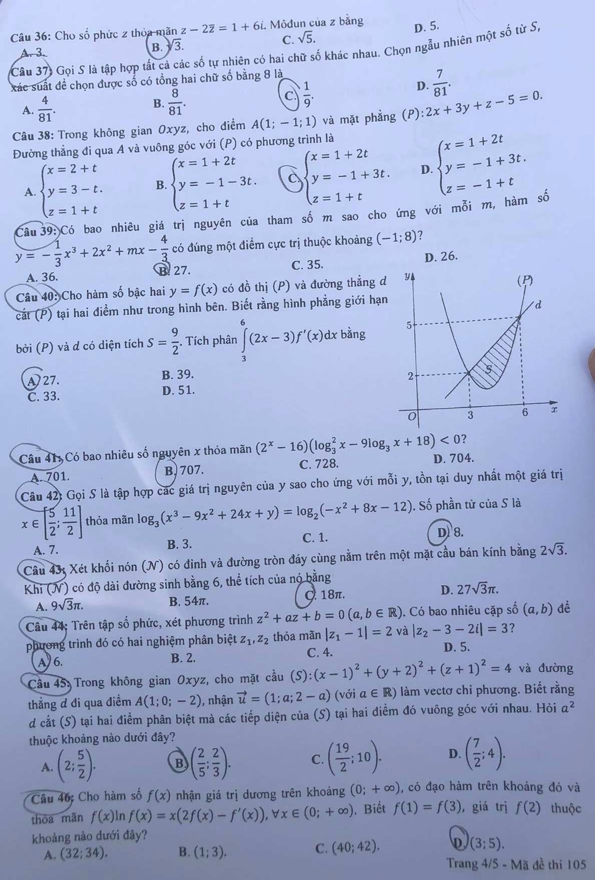 Đáp án Toán THPT Quốc gia 2023