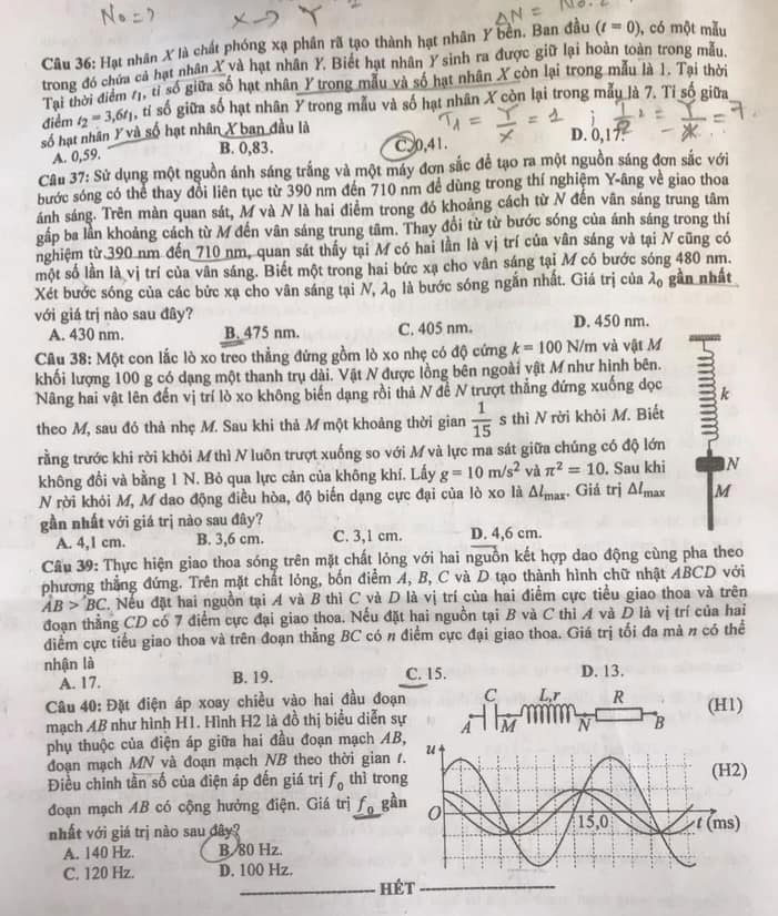 Đề thi Lý THPT Quốc gia 2023