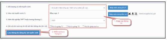 Hướng dẫn thí sinh đăng ký nguyện vọng trực tuyến