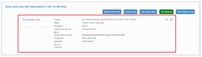Hướng dẫn thí sinh đăng ký nguyện vọng trực tuyến