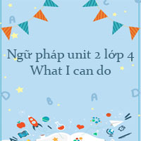 Ngữ pháp unit 2 lớp 4 What I can do