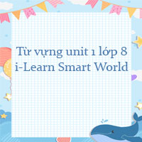 Từ vựng unit 1 lớp 8 i-Learn Smart World