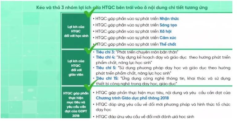 Đáp án module học thông qua chơi