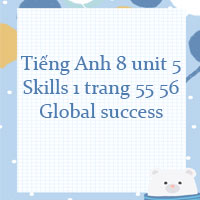 Tiếng Anh 8 unit 5 Skills 1 trang 55 56 Global success