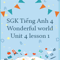 Tiếng Anh 4 Wonderful world Unit 4 lesson 1