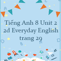 Tiếng Anh 8 Unit 2 2d Everyday English trang 29