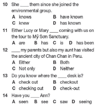 Tiếng Anh 11 Bright Workbook Review Units 3 - 4