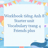 Workbook tiếng Anh 8 Starter unit Vocabulary trang 4 Friends plus