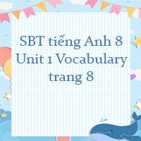Workbook tiếng Anh 8 unit 1 Vocabulary trang 8 Friends plus