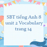 Workbook tiếng Anh 8 unit 2 Vocabulary trang 14 Friends plus