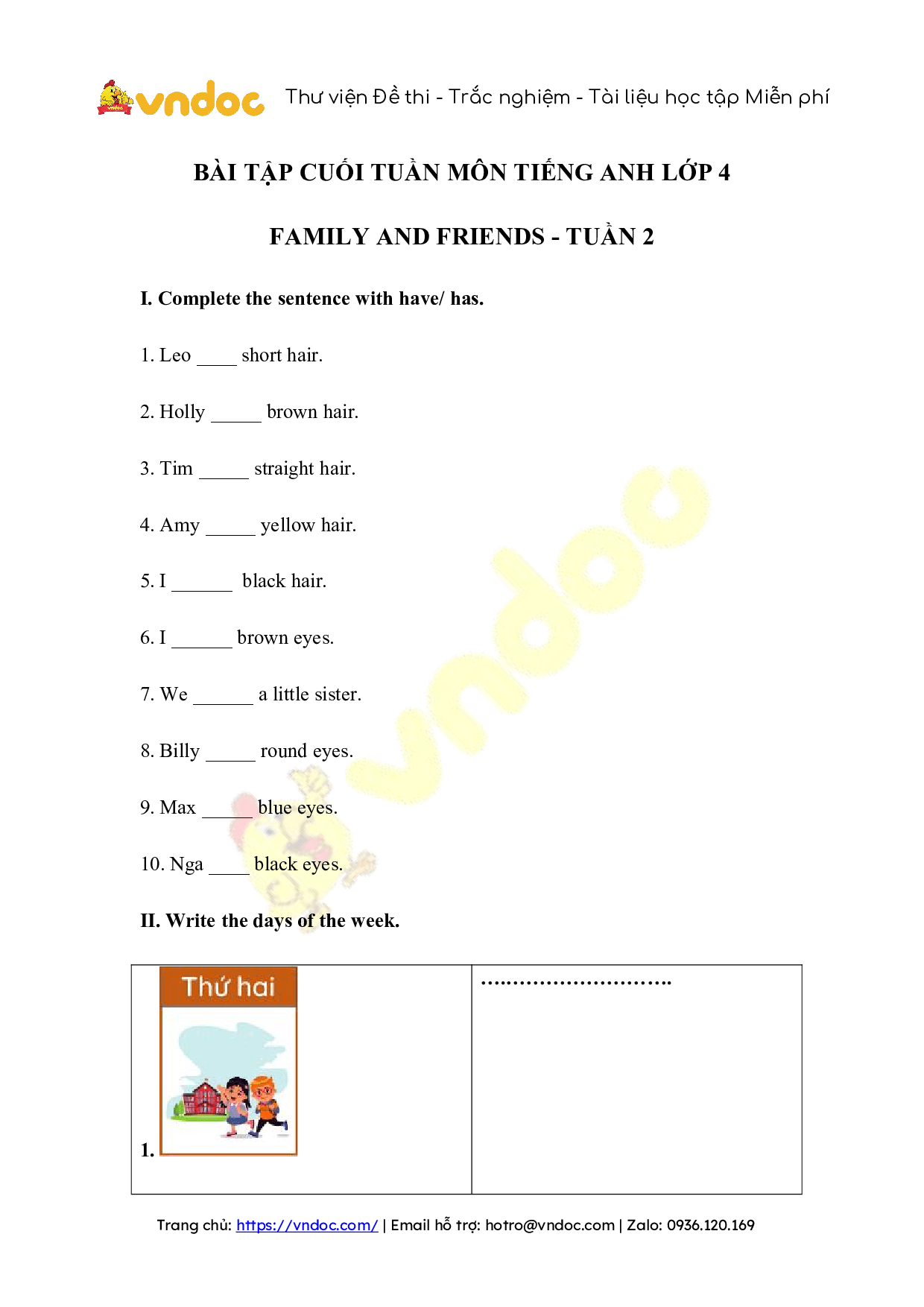 bai tap cuoi tuan tieng anh lop 4 family and friends tuan 2 001*491045