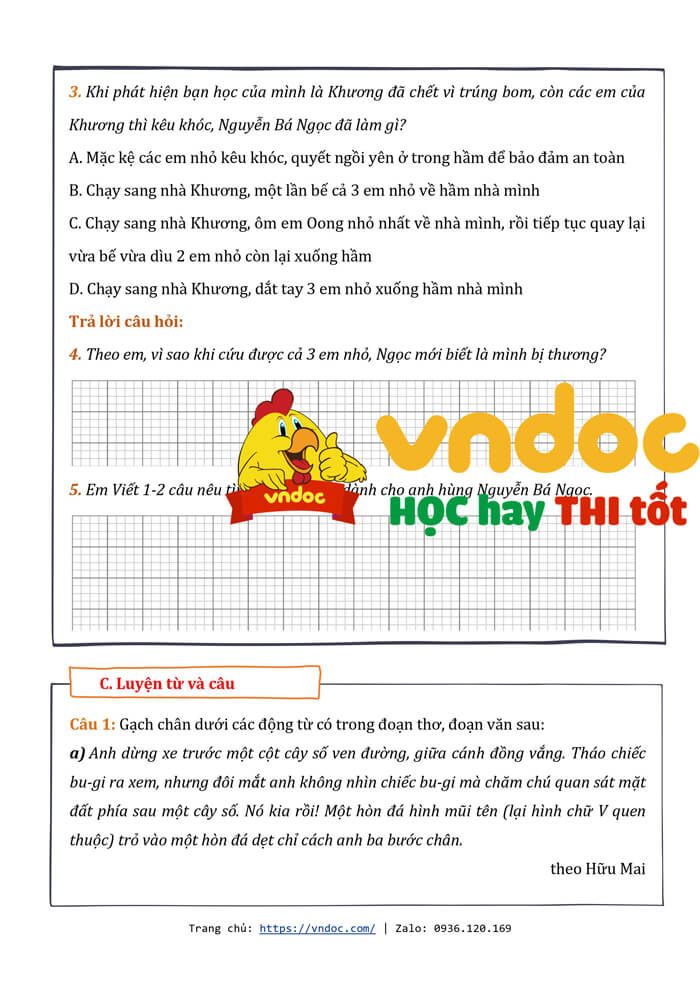 Bộ đề kiểm tra cuối tuần Tiếng Việt lớp 4 CTST - Tuần 3