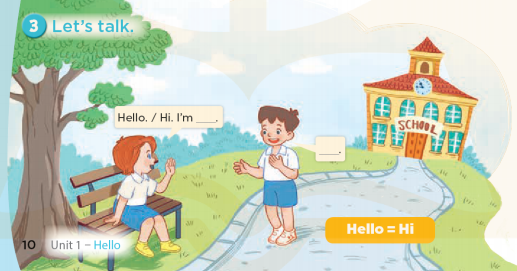 Tiếng Anh lớp 3 Unit 1 Lesson 1 Hello