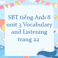 Workbook tiếng Anh 8 unit 3 Vocabulary and Listening trang 22 Friends plus