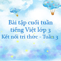 Bài tập cuối tuần tiếng Việt lớp 3 Kết nối tri thức Tuần 3 cơ bản