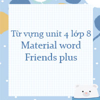 Từ vựng unit 4 lớp 8 Material word Friends plus