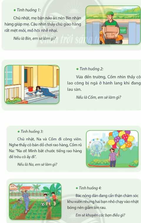 Câu hỏi 3 (trang 14 SGK Đạo đức 4)