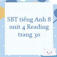 Workbook tiếng Anh 8 unit 4 Reading trang 30 Friends plus
