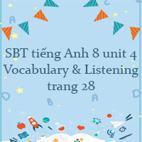 Workbook tiếng Anh 8 unit 4 Vocabulary and Listening trang 28 Friends plus