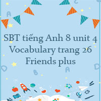 Workbook tiếng Anh 8 unit 4 Vocabulary trang 26 Friends plus