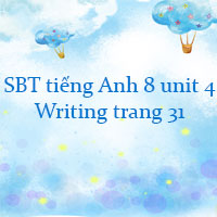 Workbook tiếng Anh 8 unit 4 Writing trang 31 Friends plus