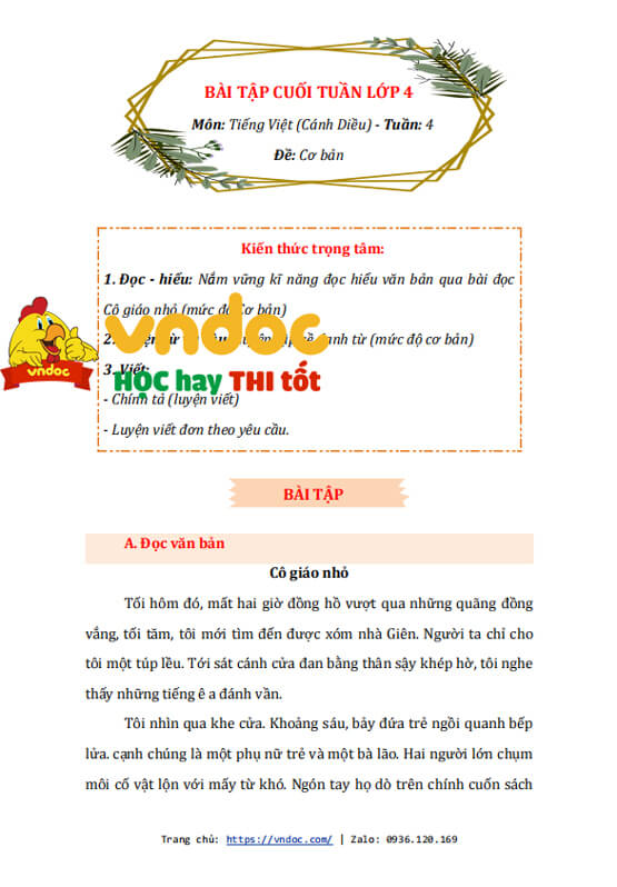 bai tap cuoi tuan tieng viet lop 4 canh dieu tuan 4 h1*501425