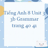 Tiếng Anh 8 Unit 3 3b Grammar trang 40 41