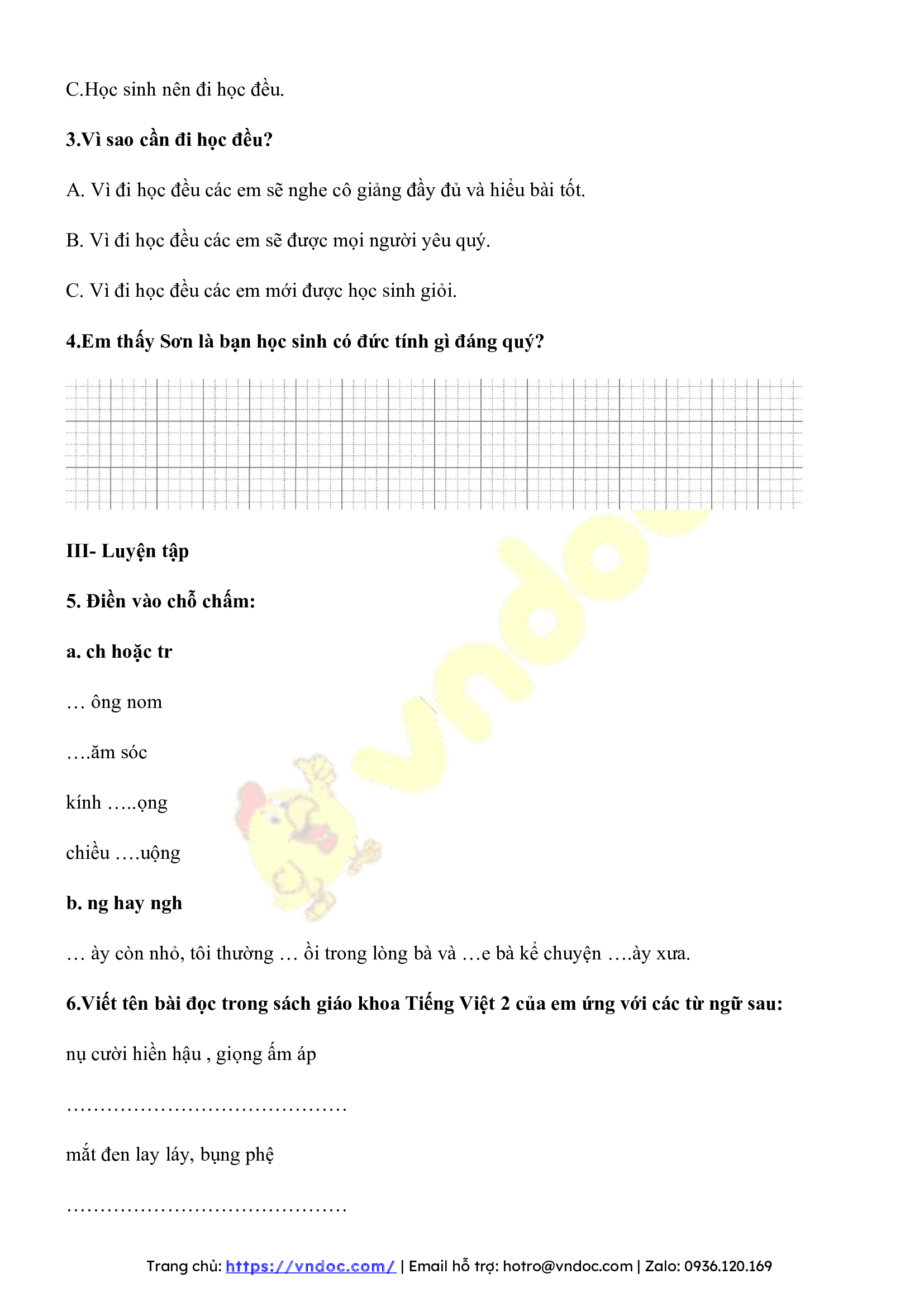 bai tap cuoi tuan tieng viet lop 2 chan troi sang tao tuan 9 co ban 2*514112