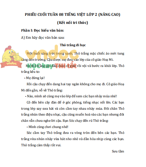 bai tap cuoi tuan tieng viet lop 2 ket noi tri thuc tuan 8 nang cao 3*516075