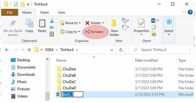 Hoạt động 1 trang 20 SGK Tin học lớp 4