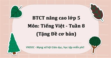 Bài tập cuối tuần Tiếng Việt lớp 5 Nâng cao - Tuần 8