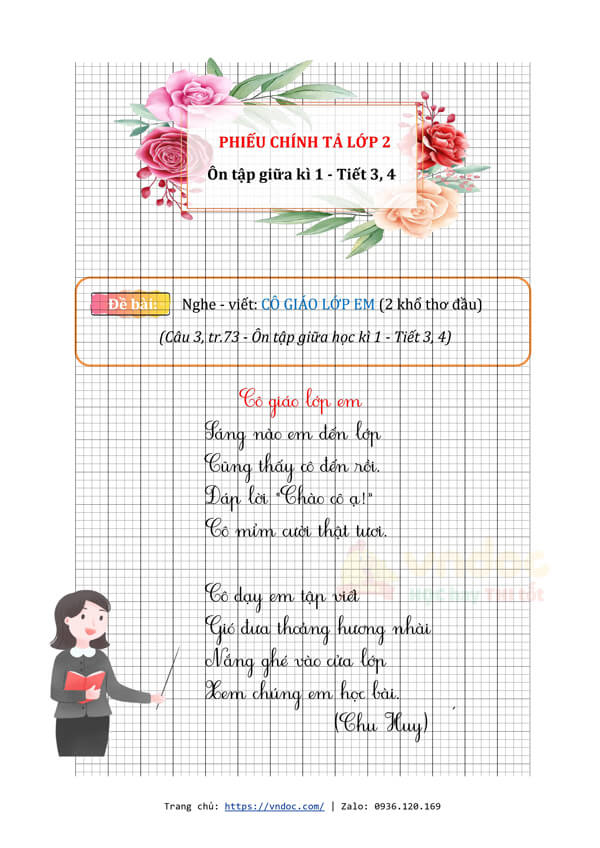 phieu chinh ta lop 2 tuan 9 nghe viet co giao lop em trang 73 h2*518688