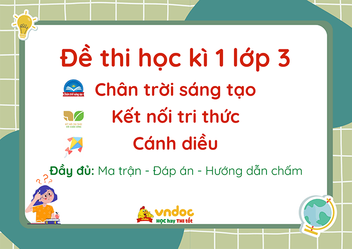 Đề thi học kì 1 lớp 3