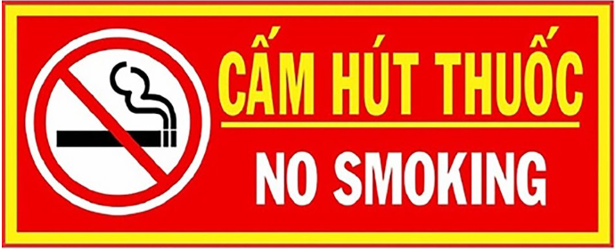 Biển cấm hút thuốc lá