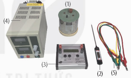 Hình 1. Dụng cụ thí nghiệm đo năng lượng nhiệt