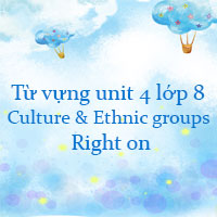 Từ vựng unit 4 lớp 8 Culture & Ethnic groups Right on