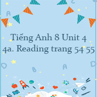Tiếng Anh 8 Unit 4 4a Reading trang 54 55