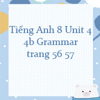 Tiếng Anh 8 Unit 4 4b Grammar trang 56 57