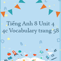 Tiếng Anh 8 Unit 4 4c Vocabulary trang 58