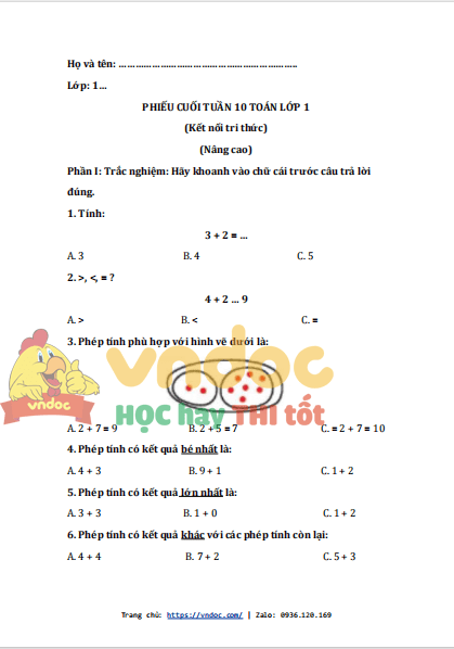 bai tap cuoi tuan toan lop 1 ket noi tri thuc tuan 10 nang cao 1*527113