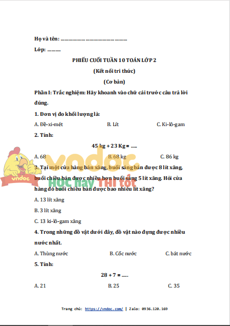bai tap cuoi tuan toan lop 2 ket noi tri thuc tuan 10 1*526898