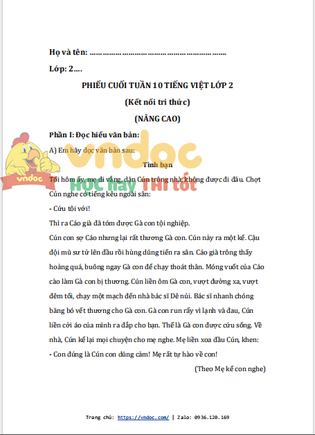 bai tap cuoi tuan tieng viet lop 2 ket noi tri thuc tuan 10 nang cao 1*527658