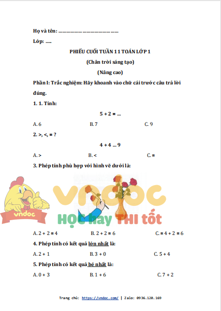 bai tap cuoi tuan toan lop 1 chan troi sang tao tuan 11 nang cao 1*530973
