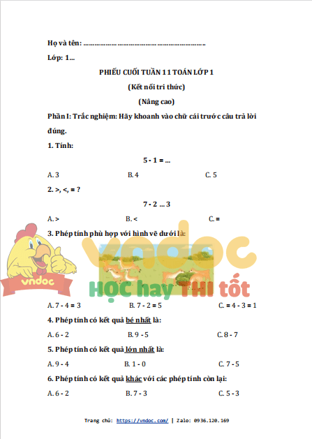 bai tap cuoi tuan toan lop 1 ket noi tri thuc tuan 11 nang cao 1*531019