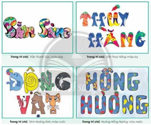 Giải Mĩ thuật 4 Chân trời bản 2 bài 7: Chữ trang trí